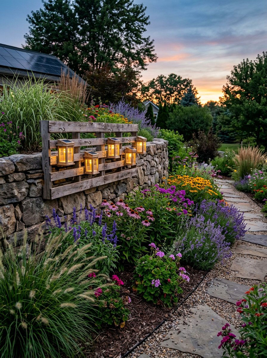 Solar Pallet Lantern - 25 Pallet Lantern for Garden Ideas