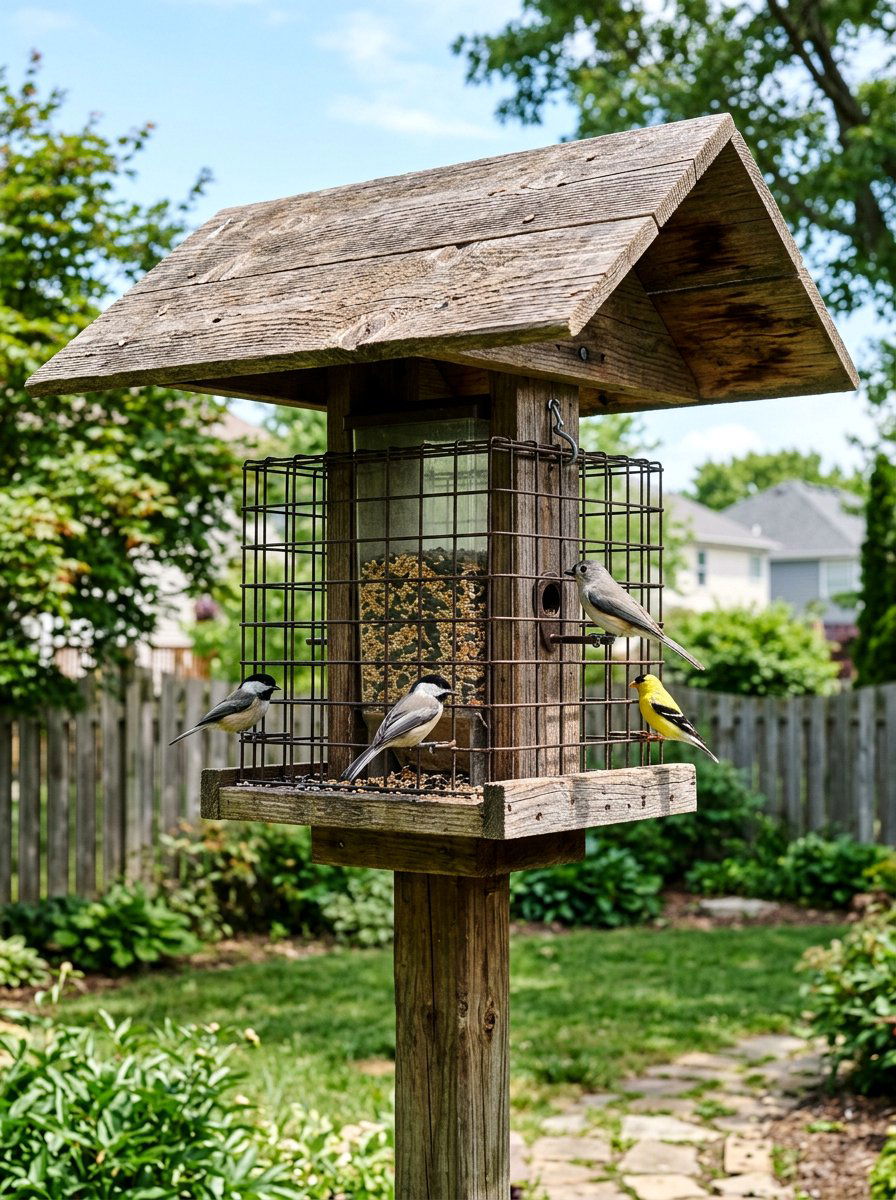 Squirrel Proof Bird Feeder - 25 Pallet Bird Feeder Ideas