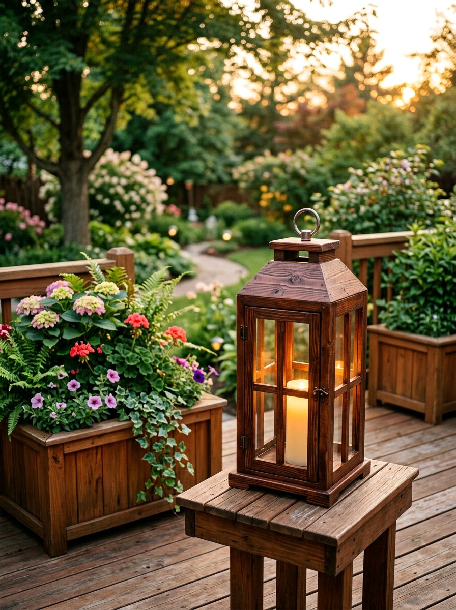 Stained Pallet Lantern - 25 Pallet Lantern for Garden Ideas