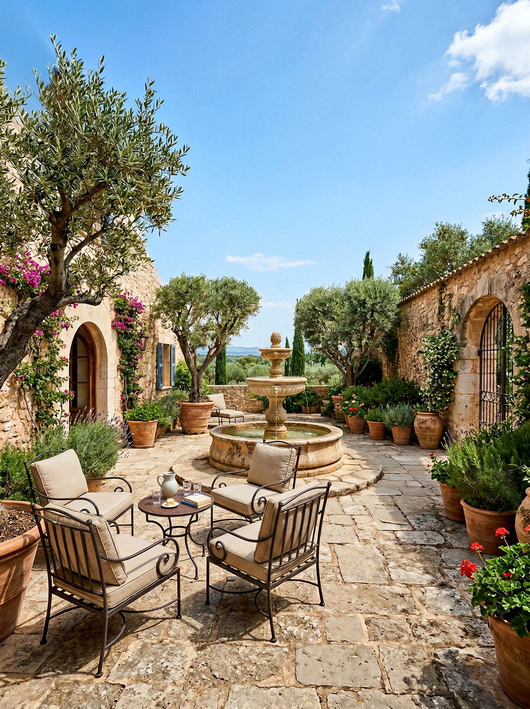 Stone Wall Courtyard - 25 private garden nook ideas