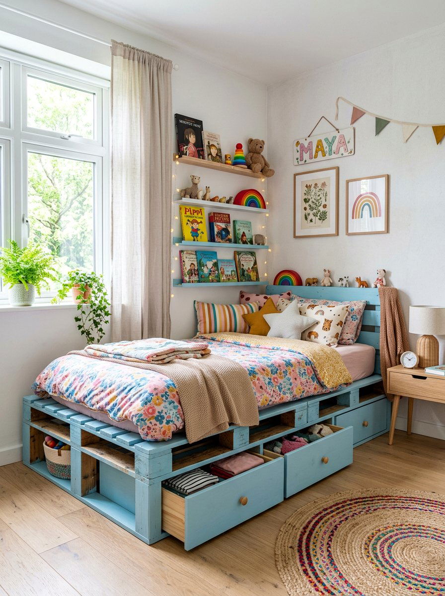 25 Charming Pallet Bed Ideas for Girls Room Transformations