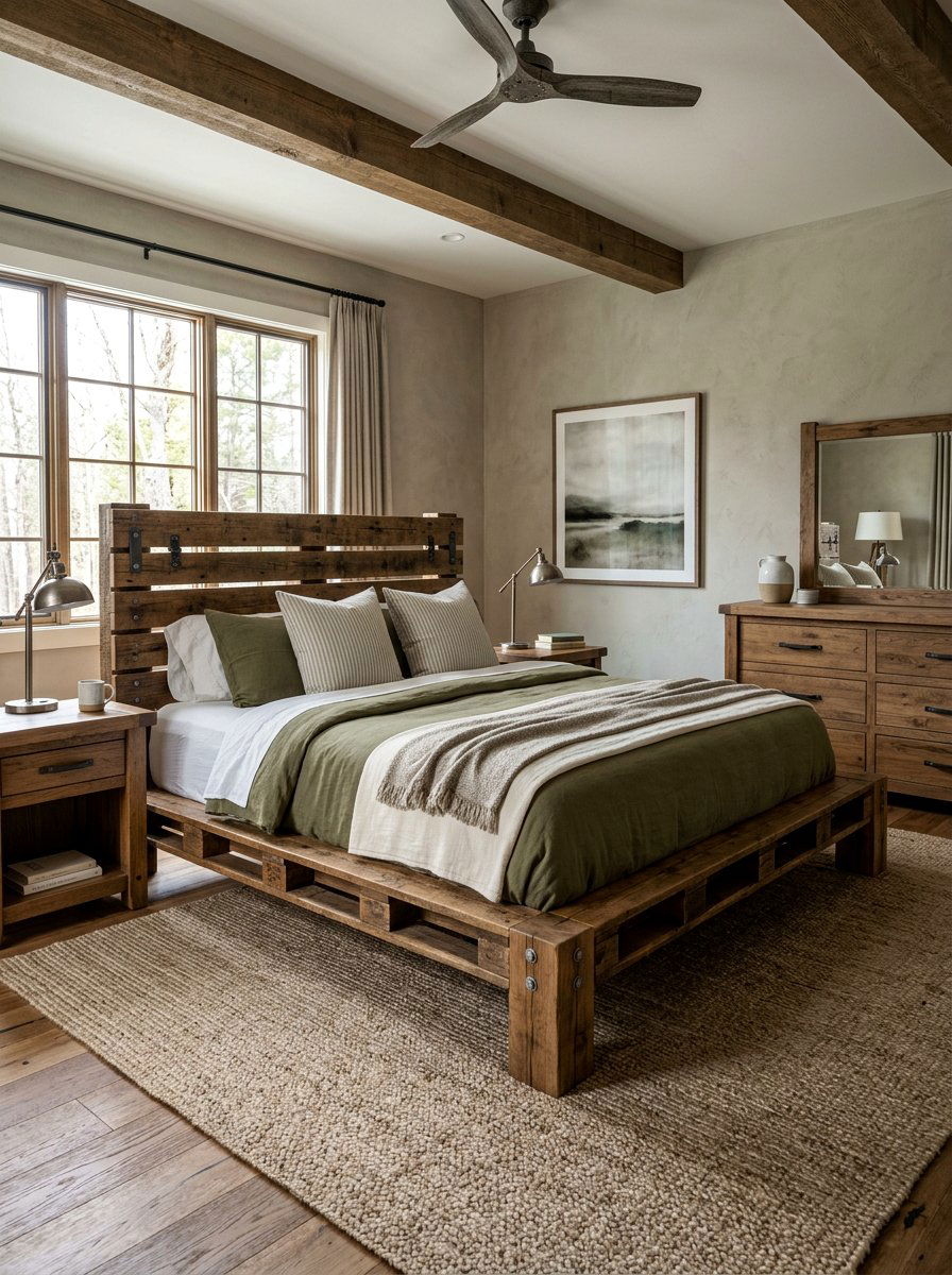 Strong Pallet Bed - 25 California king pallet bed ideas