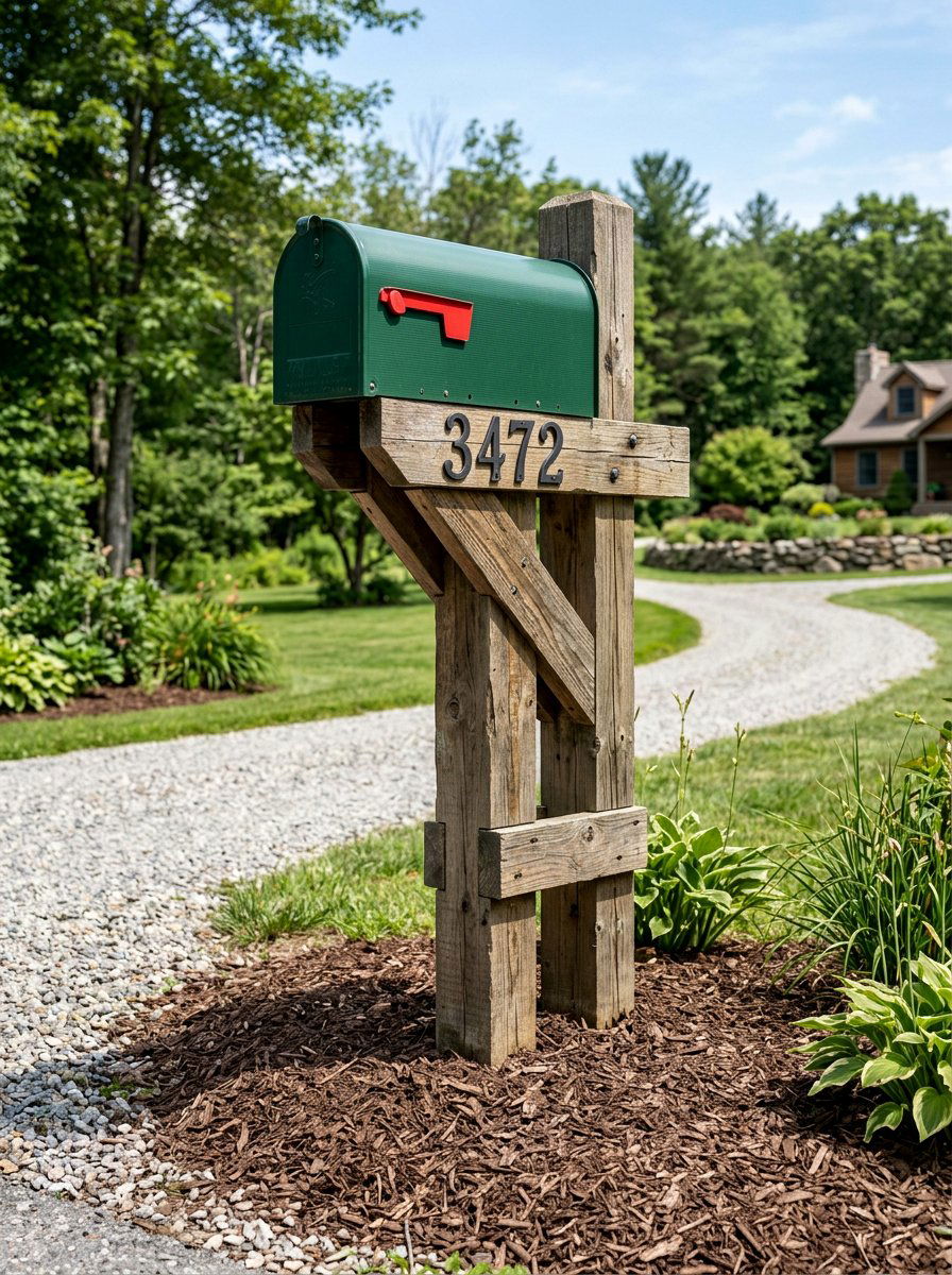 Sturdy pallet mailbox post - 25 Pallet Mailbox Post Ideas