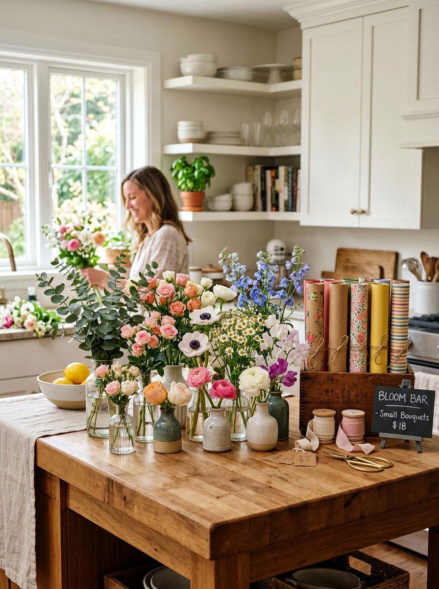 Tabletop Bloom Bar - 25 bloom bar ideas