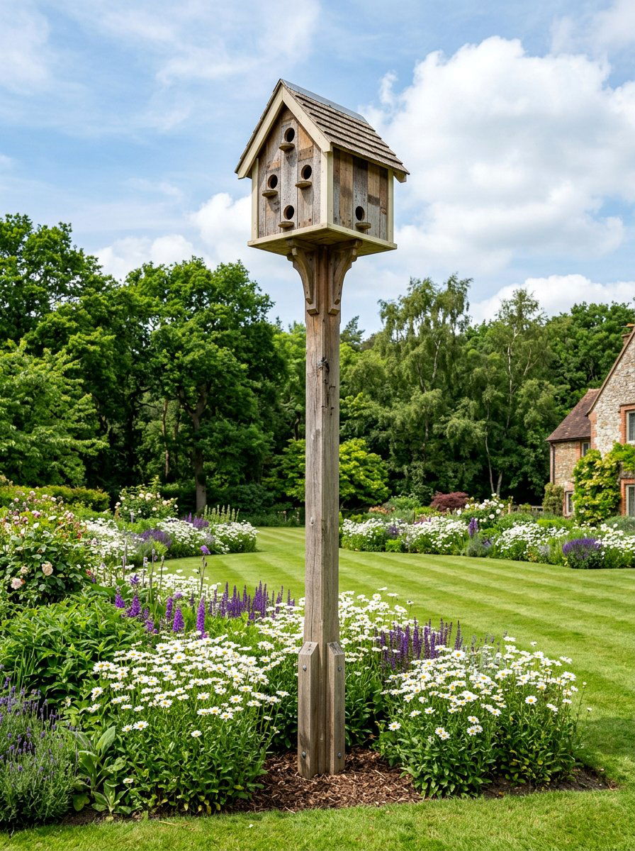 Tall Birdhouse Post - 25 Pallet Birdhouse Ideas