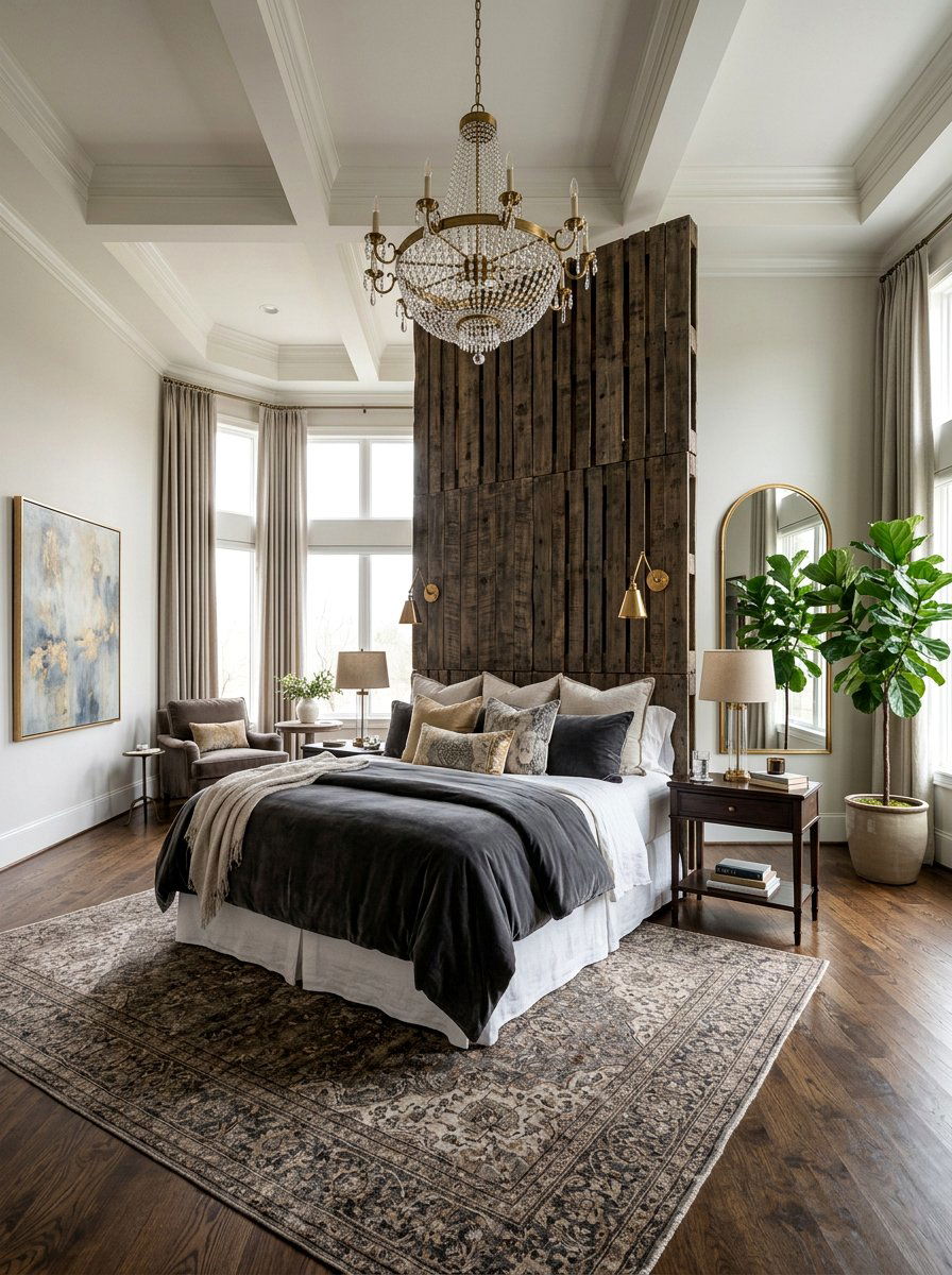 Tall pallet headboard - 25 Pallet headboard ideas