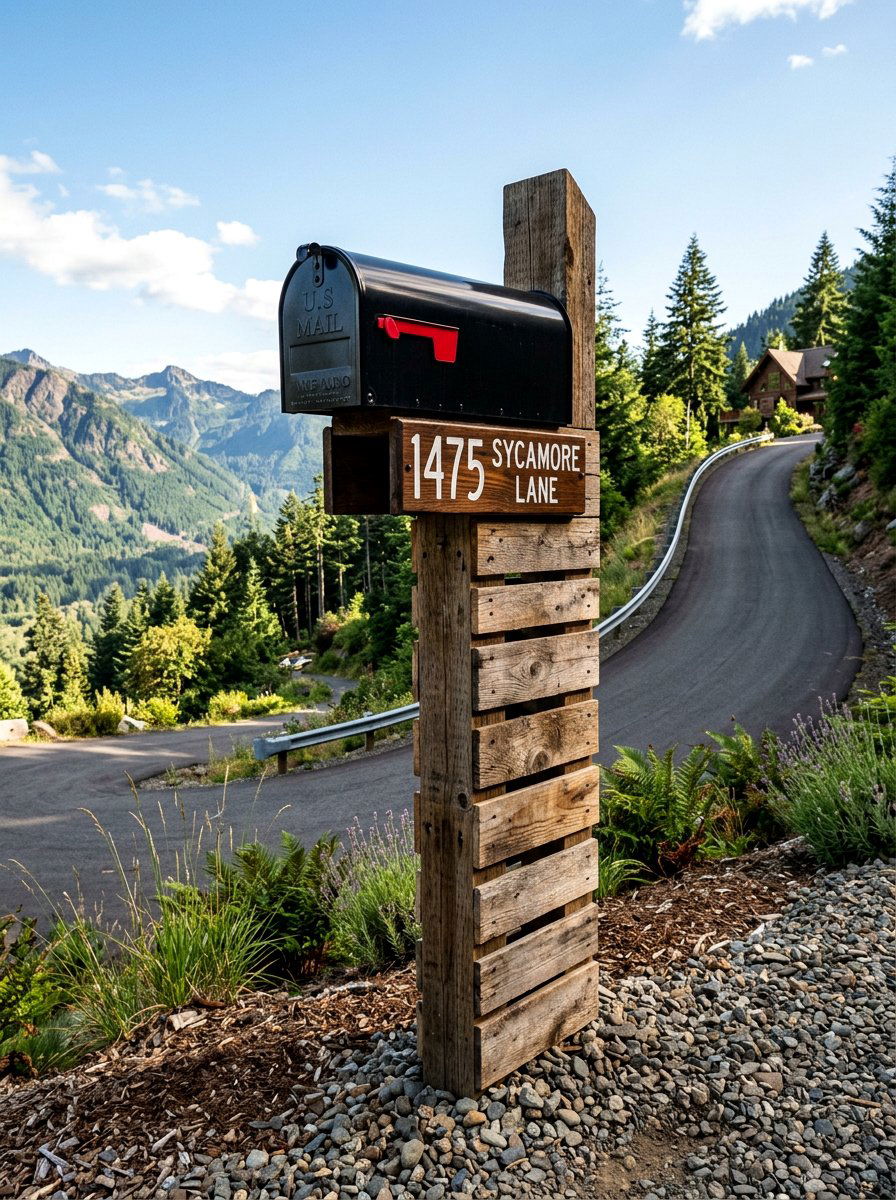 Tall pallet mailbox post - 25 Pallet Mailbox Post Ideas