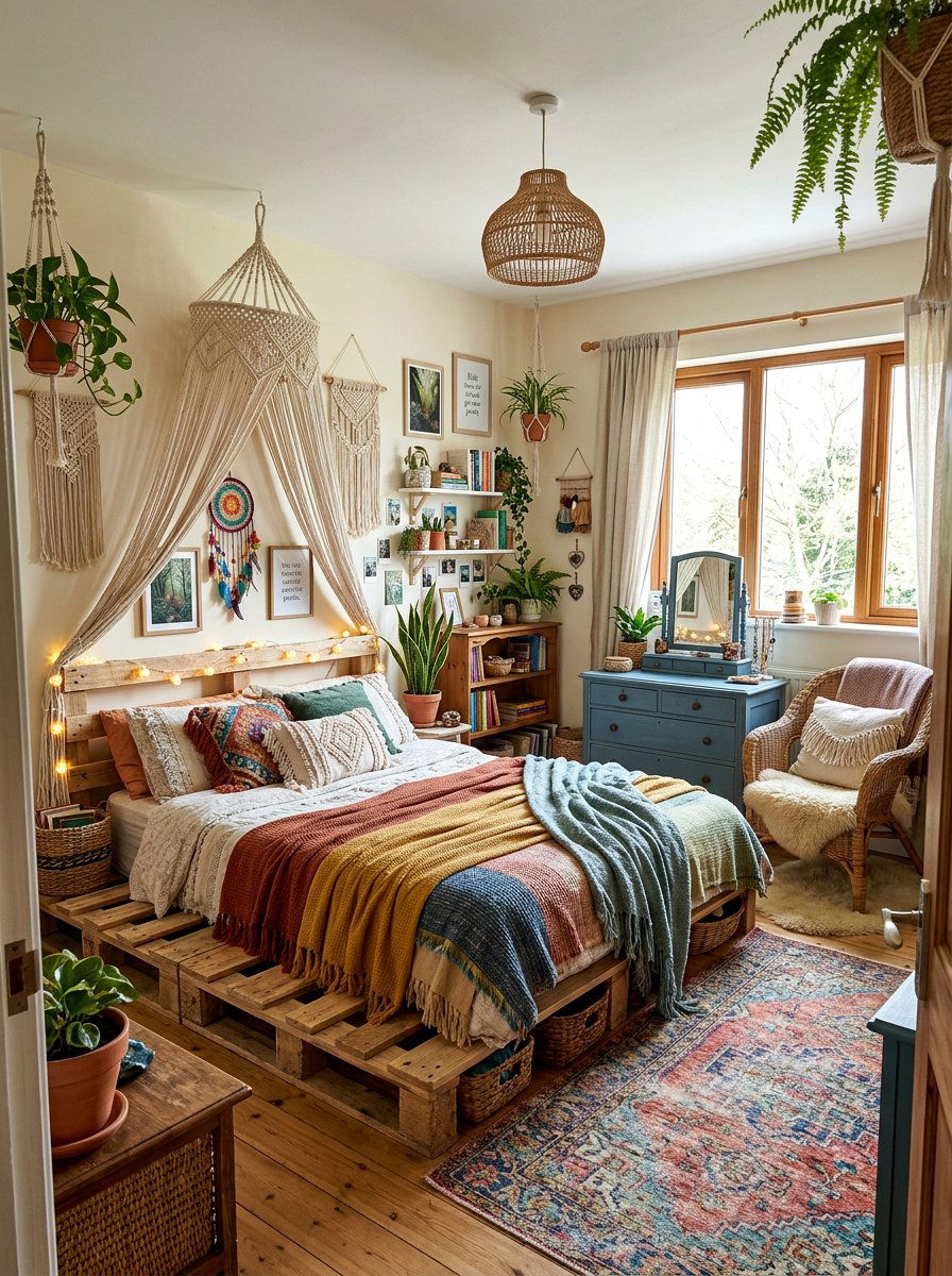 Teen girl pallet bed room - 25 Pallet Bed ideas for Kids