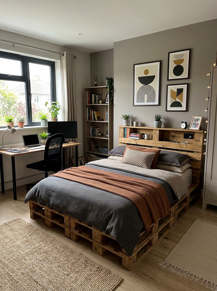 Teen room pallet bed - 25 Twin pallet bed ideas