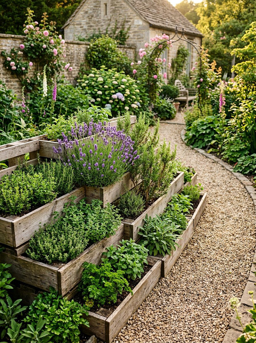 Tiered pallet herb garden - 25 Pallet Vertical Herb Garden Ideas