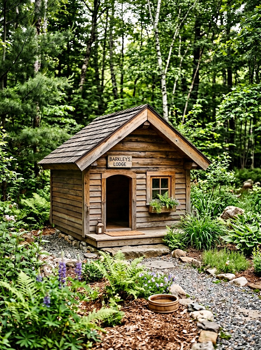 Tiny Log Cabin Dog House - 25 pallet dog house ideas