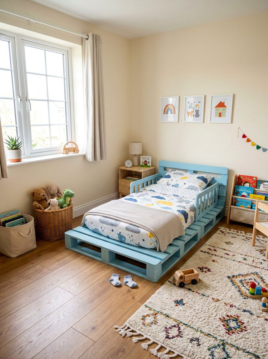 Toddler pallet bed - 25 Twin pallet bed ideas
