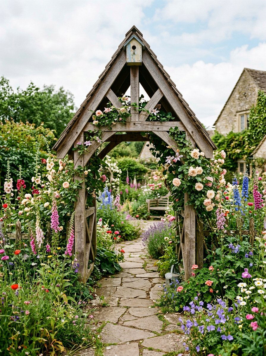 Traditional A Frame Arbor - 25 Pallet Arbor for Garden Ideas