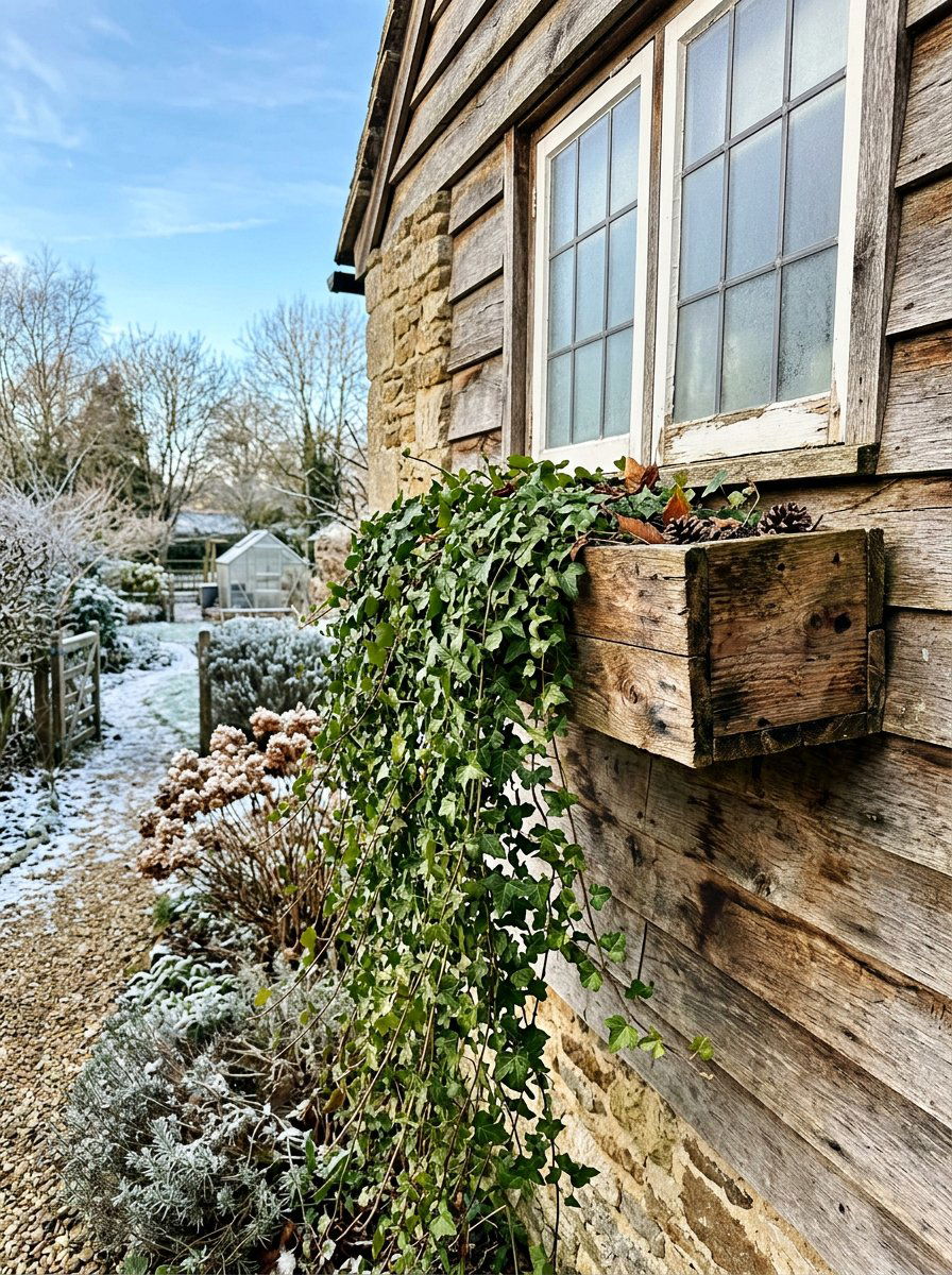 Trailing ivy window box - 25 Pallet Window Box Planter Ideas