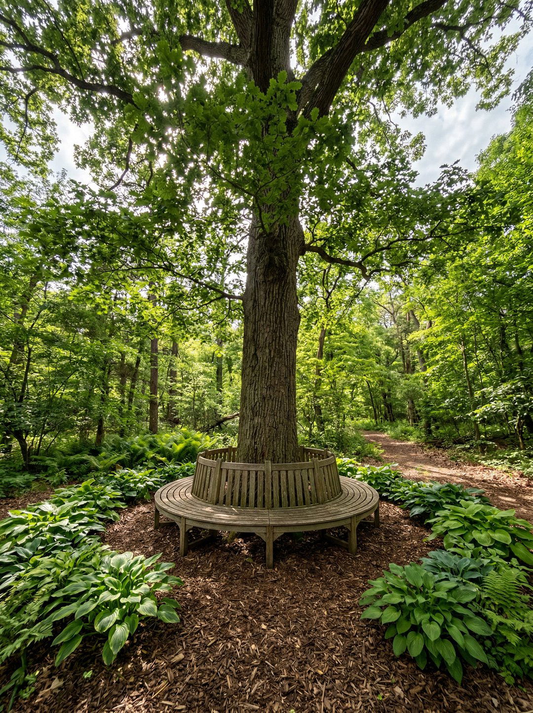 Tree Bench Seating - 25 private garden nook ideas