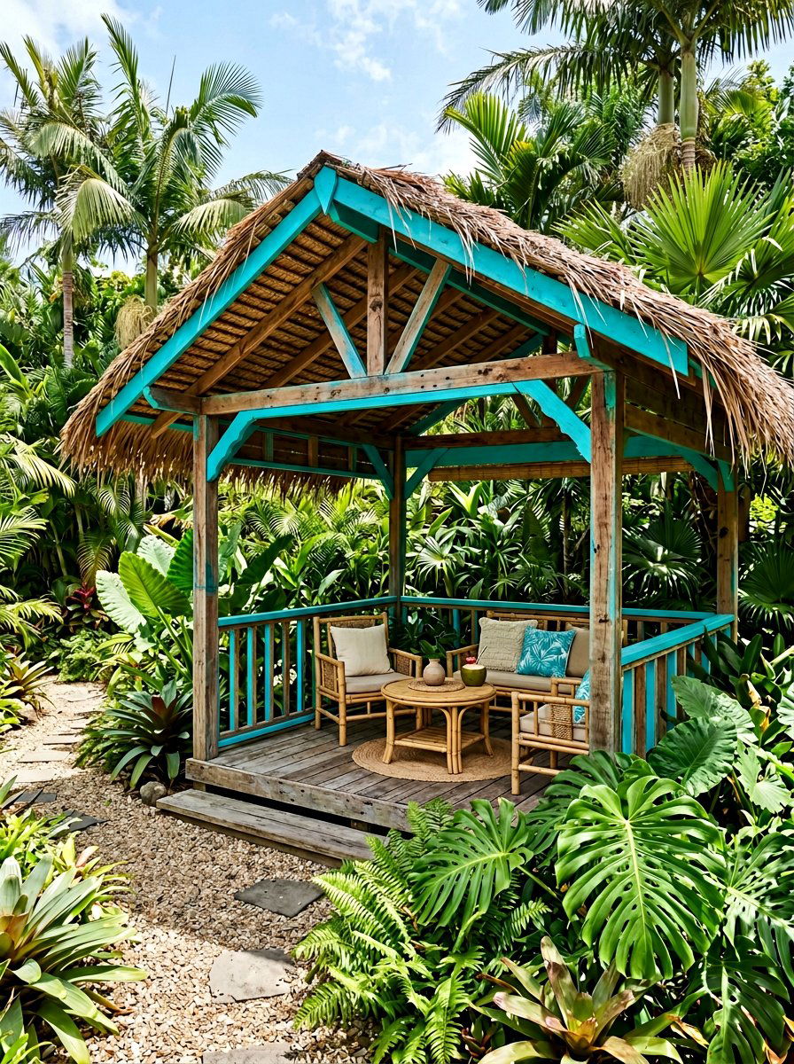 Tropical Pallet Gazebo - 25 Pallet Gazebo Frame Ideas
