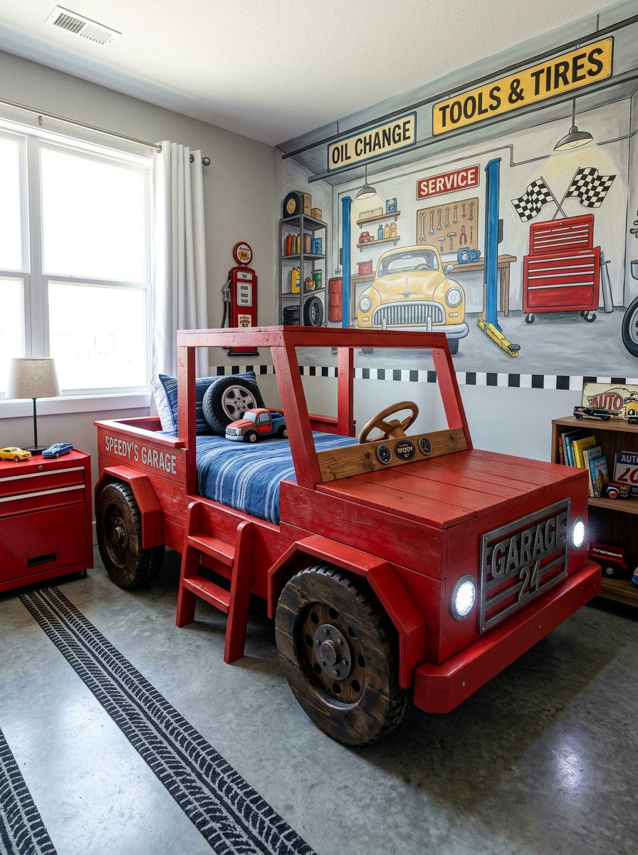 Truck Shaped Bed - 25 Pallet toddler bed ideas