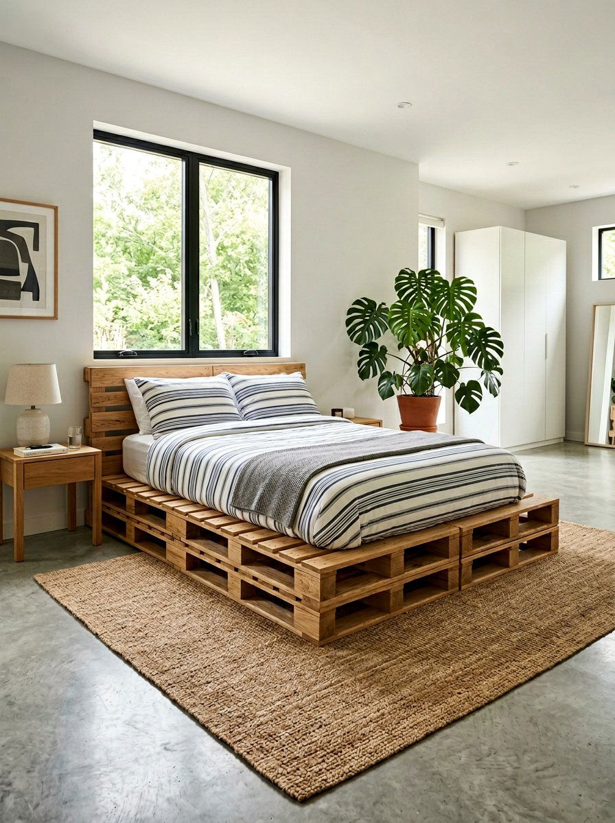 Twin Pallet Bed - 25 Pallet toddler bed ideas