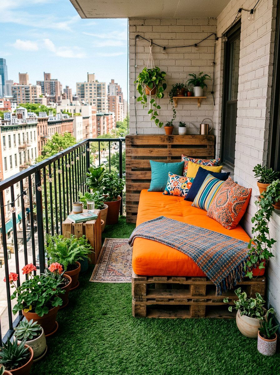 Twin Size Pallet Daybed For Apartment Balcony - 25 Pallet Daybed for Patio Ideas