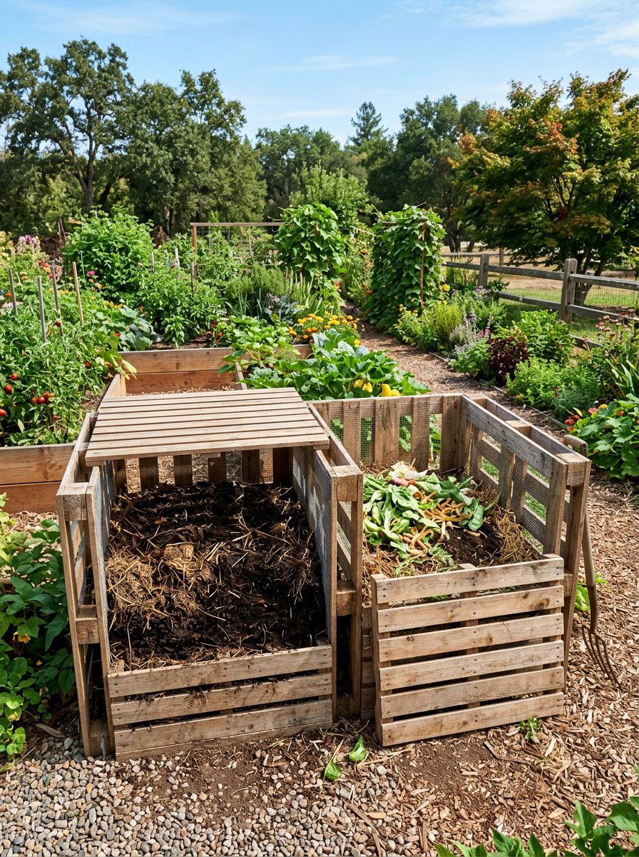 Two bay pallet composter - 25 Pallet Compost Bin Ideas