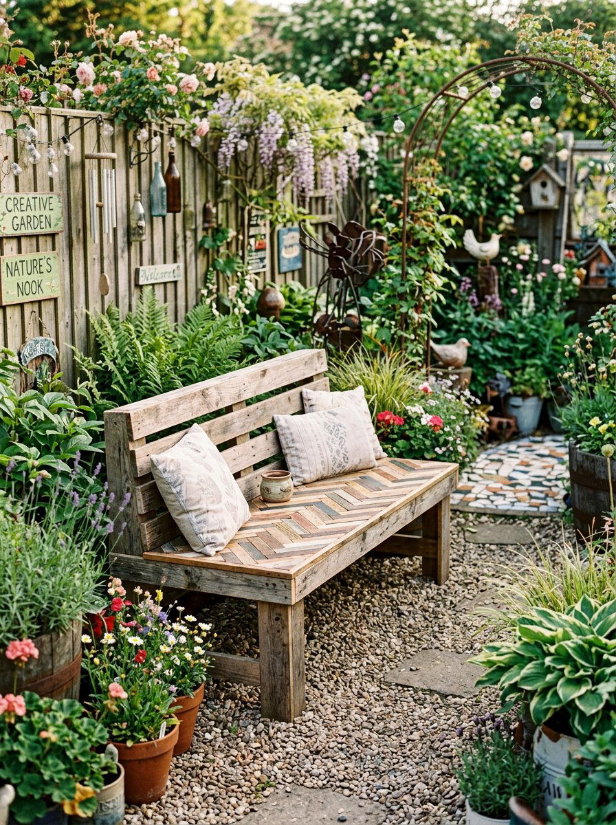 Upcycled Pallet Bench - 25 Pallet Bench for Garden Ideas