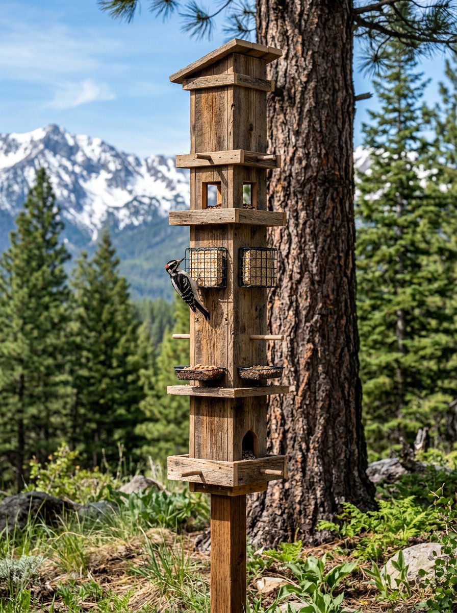 Vertical Bird Feeder - 25 Pallet Bird Feeder Ideas
