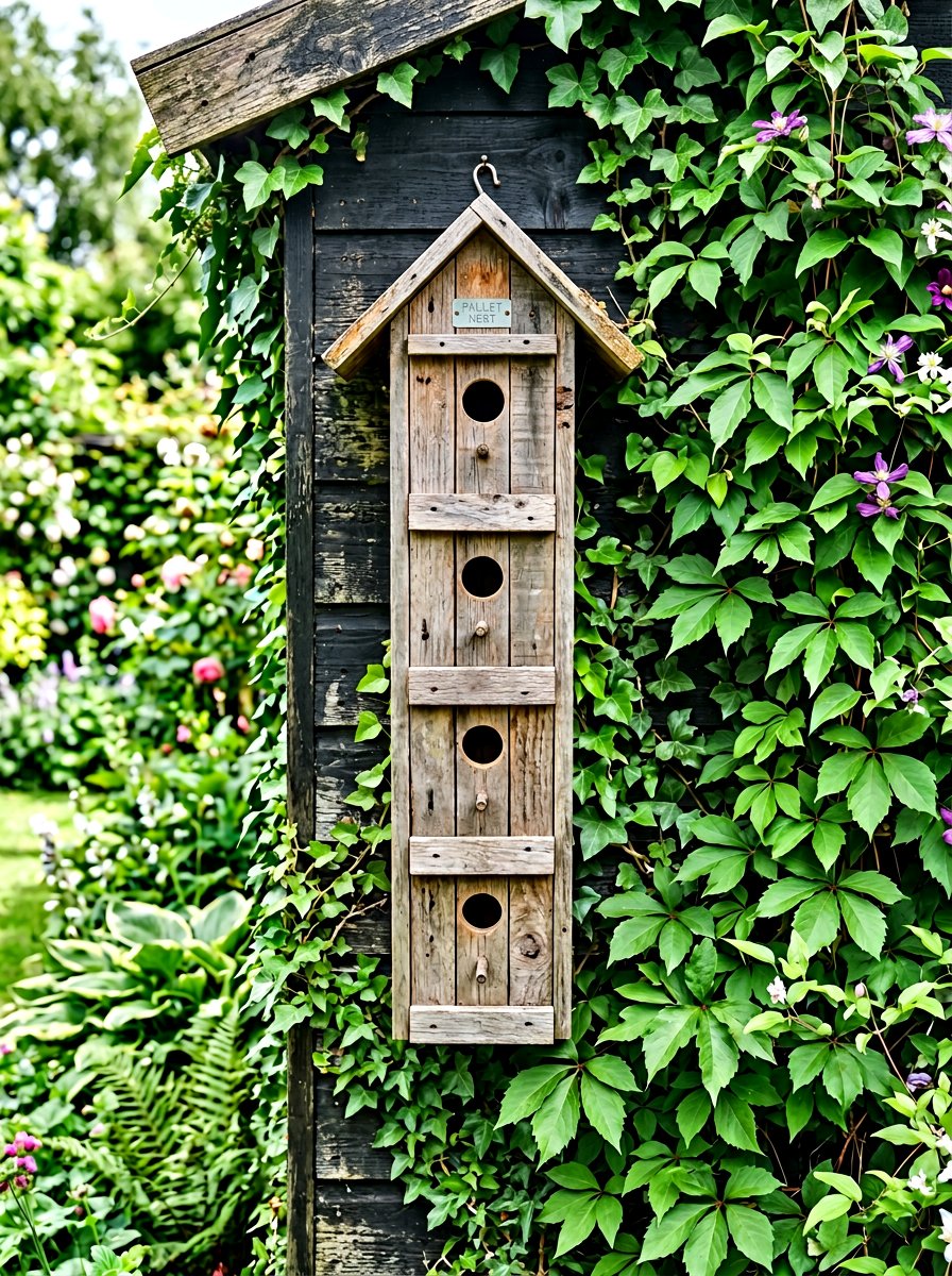 Vertical Birdhouse - 25 Pallet Birdhouse Ideas