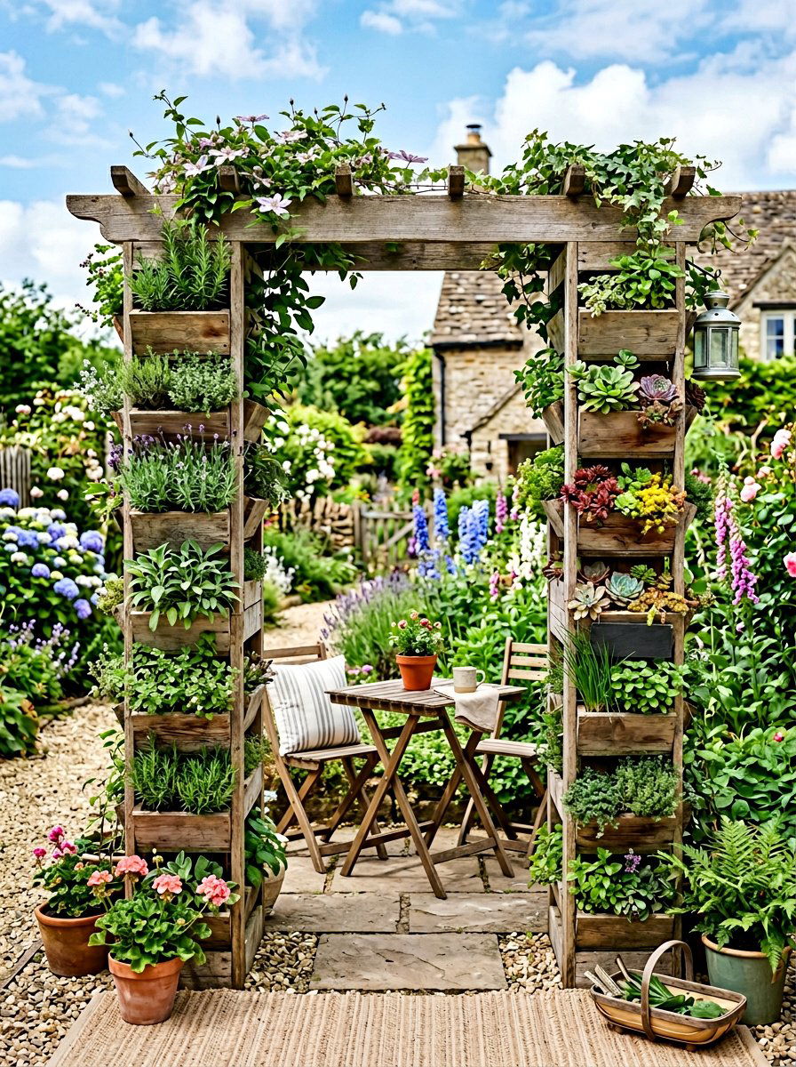Vertical Pallet Garden Arbor - 25 Pallet Arbor for Garden Ideas