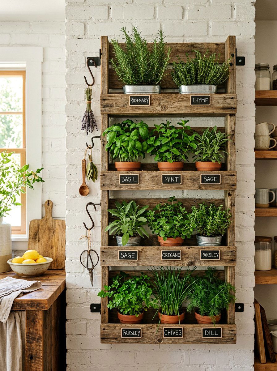 Vertical Pallet Herb Rack - 25 Pallet Herb Drying Rack Ideas