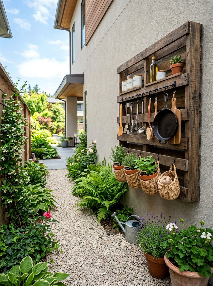 Vertical Pallet Kitchen Storage - 25 Pallet Outdoor Kitchen Island Ideas