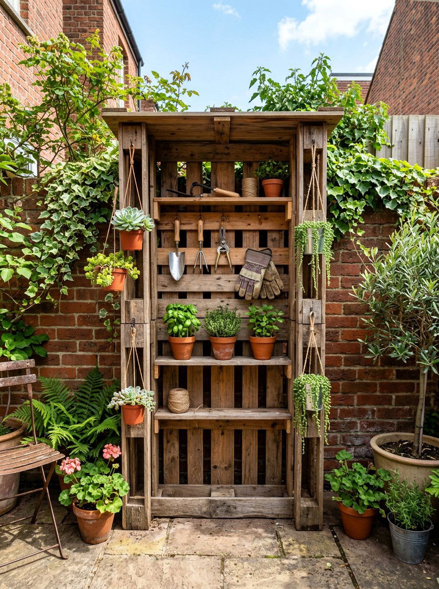 Vertical Pallet Shed - 25 Pallet Garden Shed Ideas