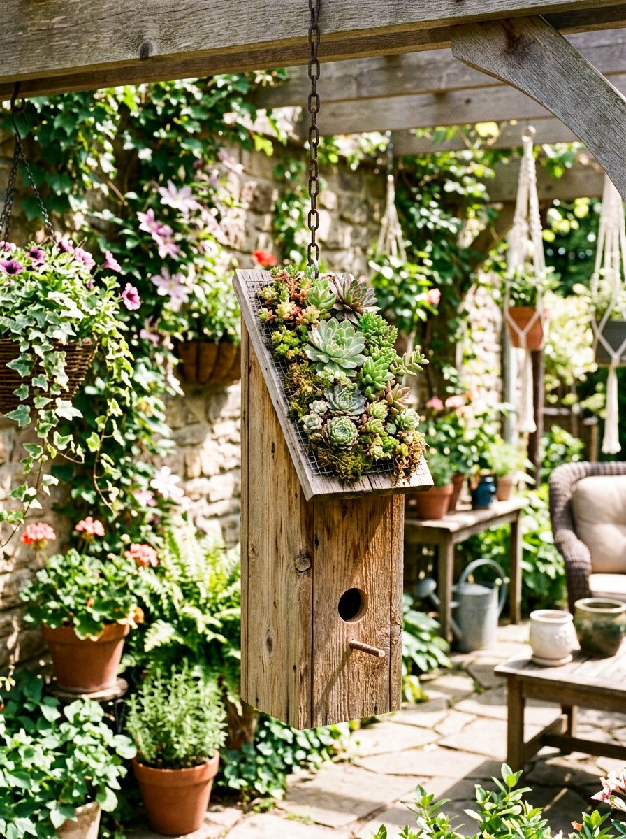 Vertical garden birdhouse - 25 unique birdhouse designs