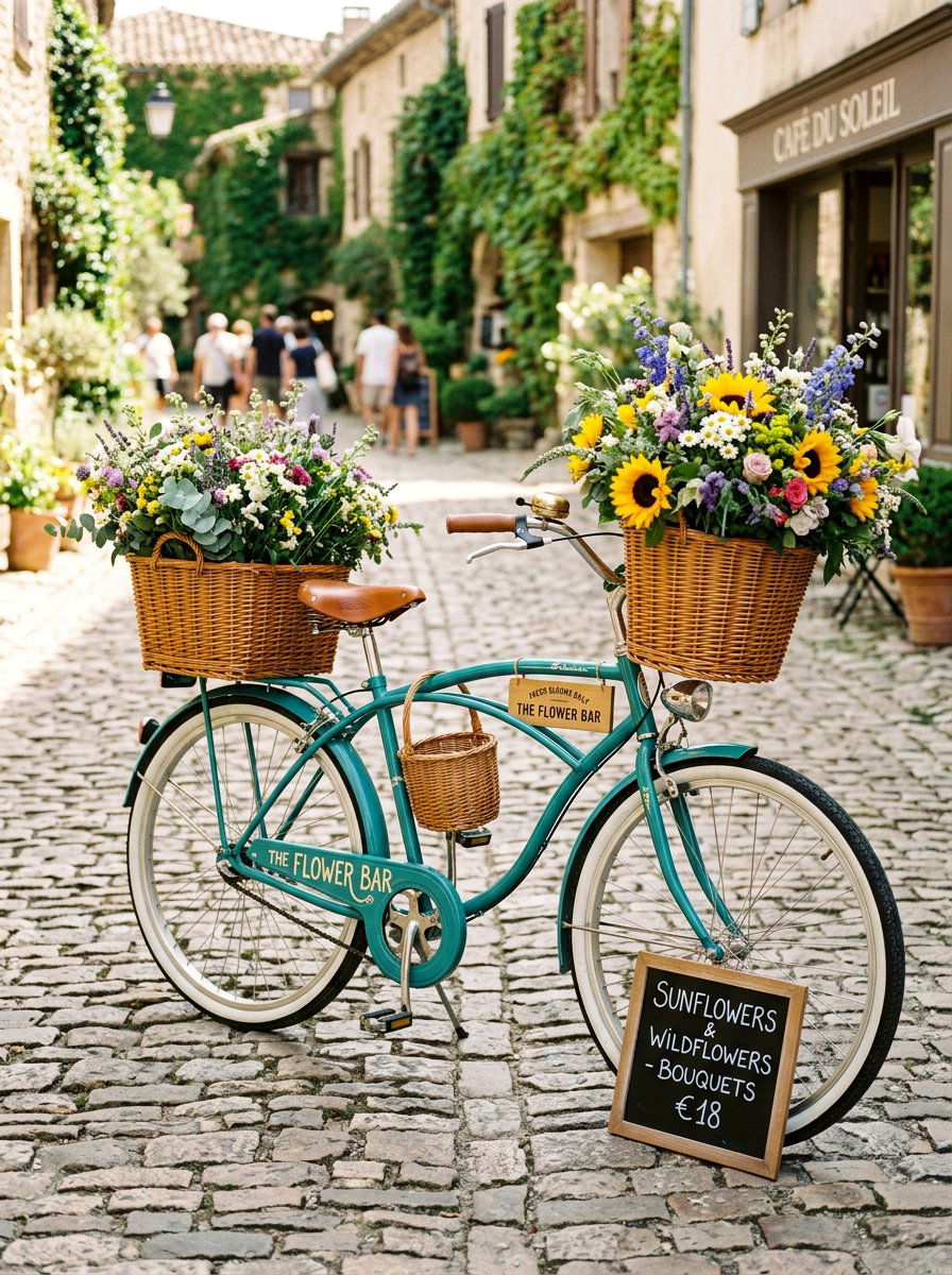 Vintage Bicycle Flower Display - 25 bloom bar ideas
