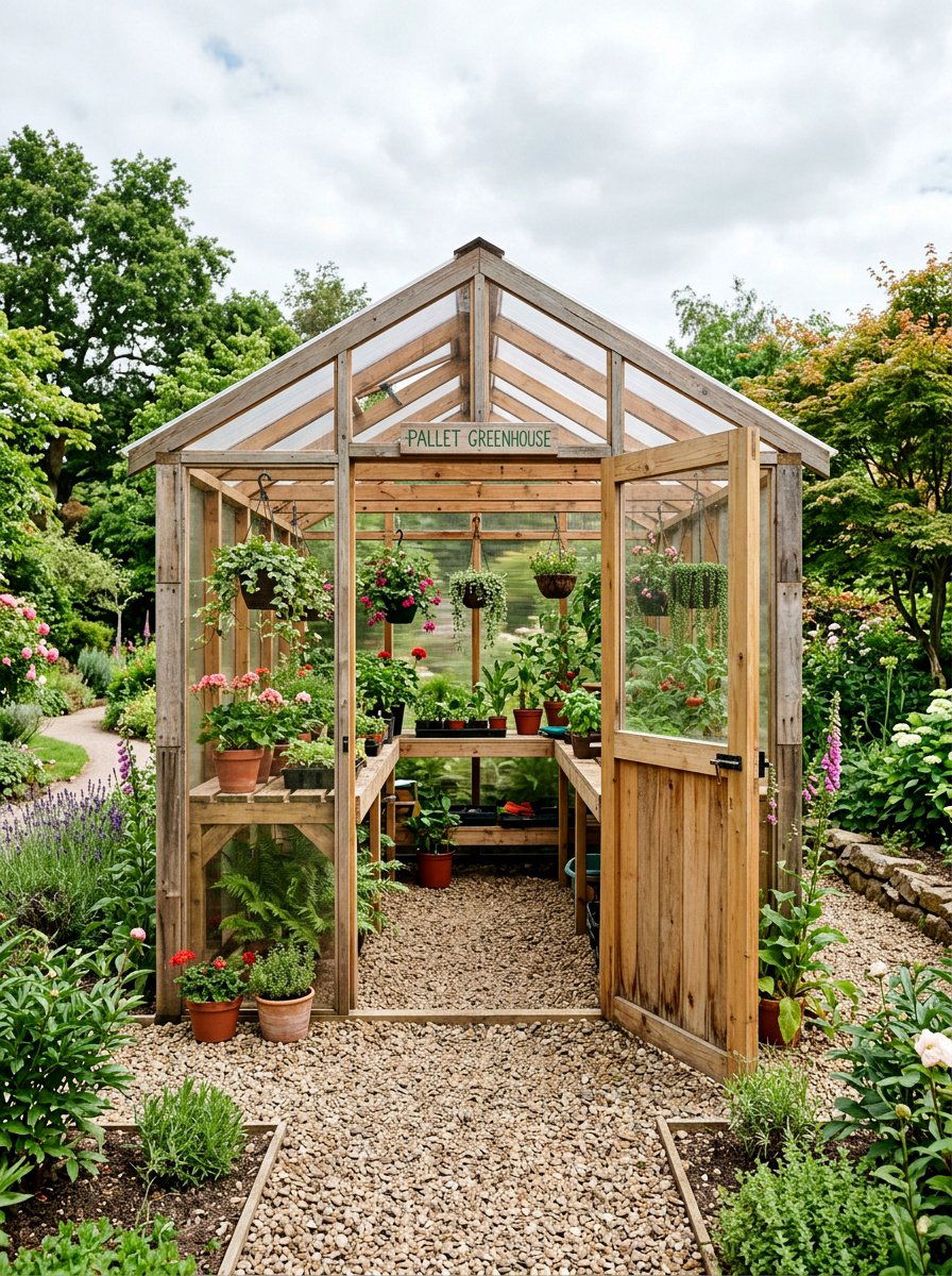 Walk In Pallet Greenhouse - 25 Pallet Greenhouse Frame Ideas