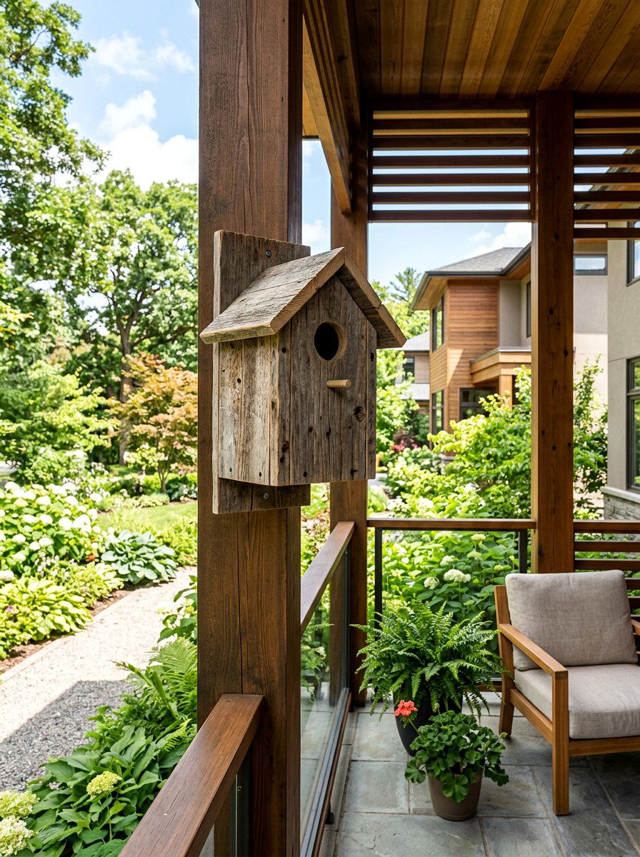 Wall Mounted Birdhouse - 25 Pallet Birdhouse Ideas