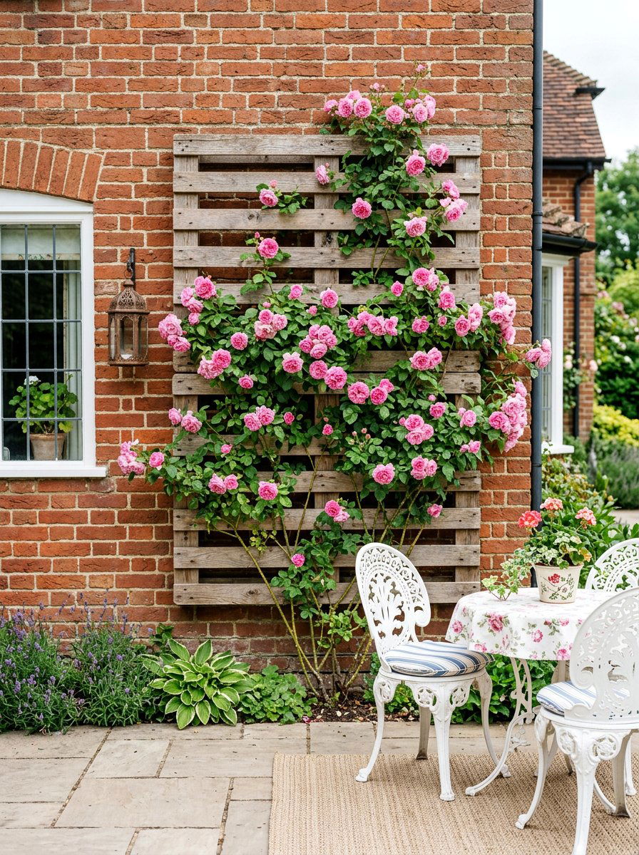 Wall Mounted Pallet Trellis - 25 Pallet Trellis for Climbing Plants Ideas