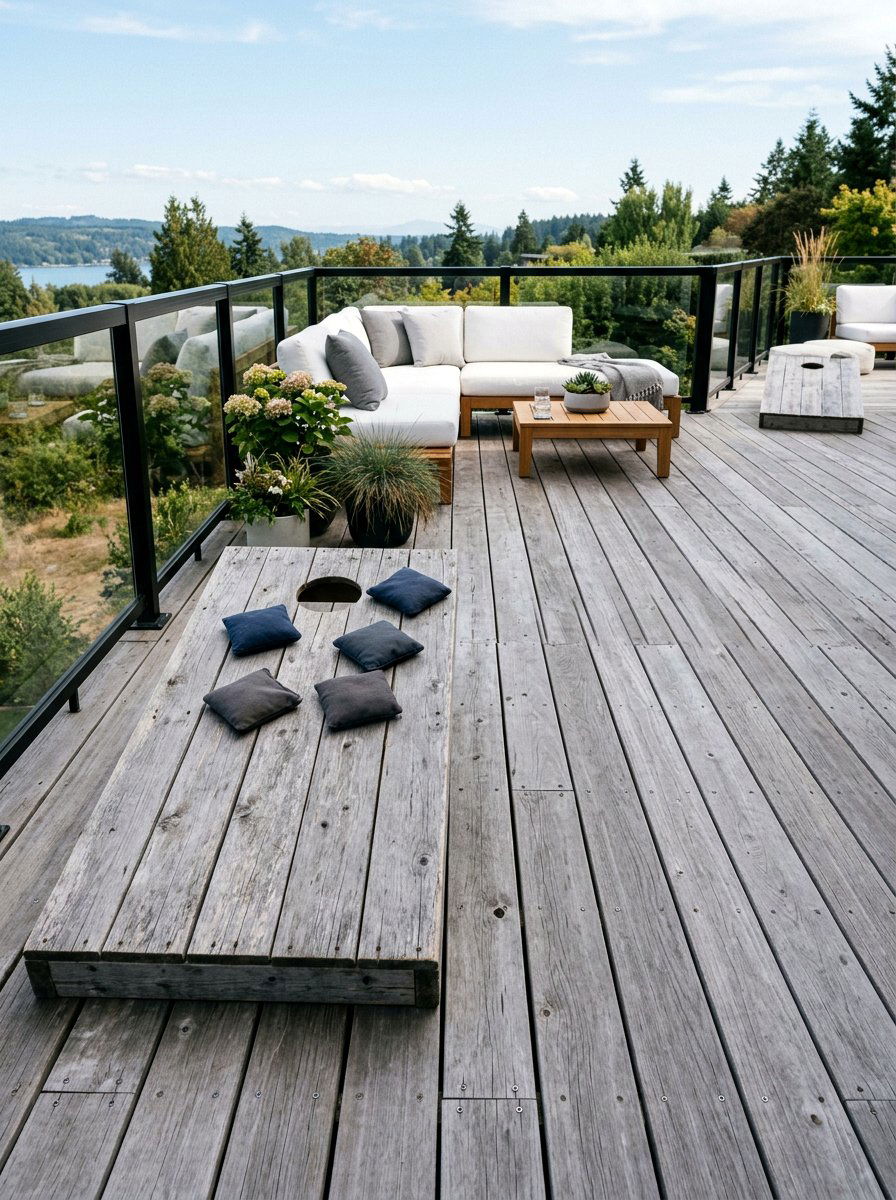 Weathered Gray Pallet Cornhole - 25 Pallet Cornhole Game Board Ideas