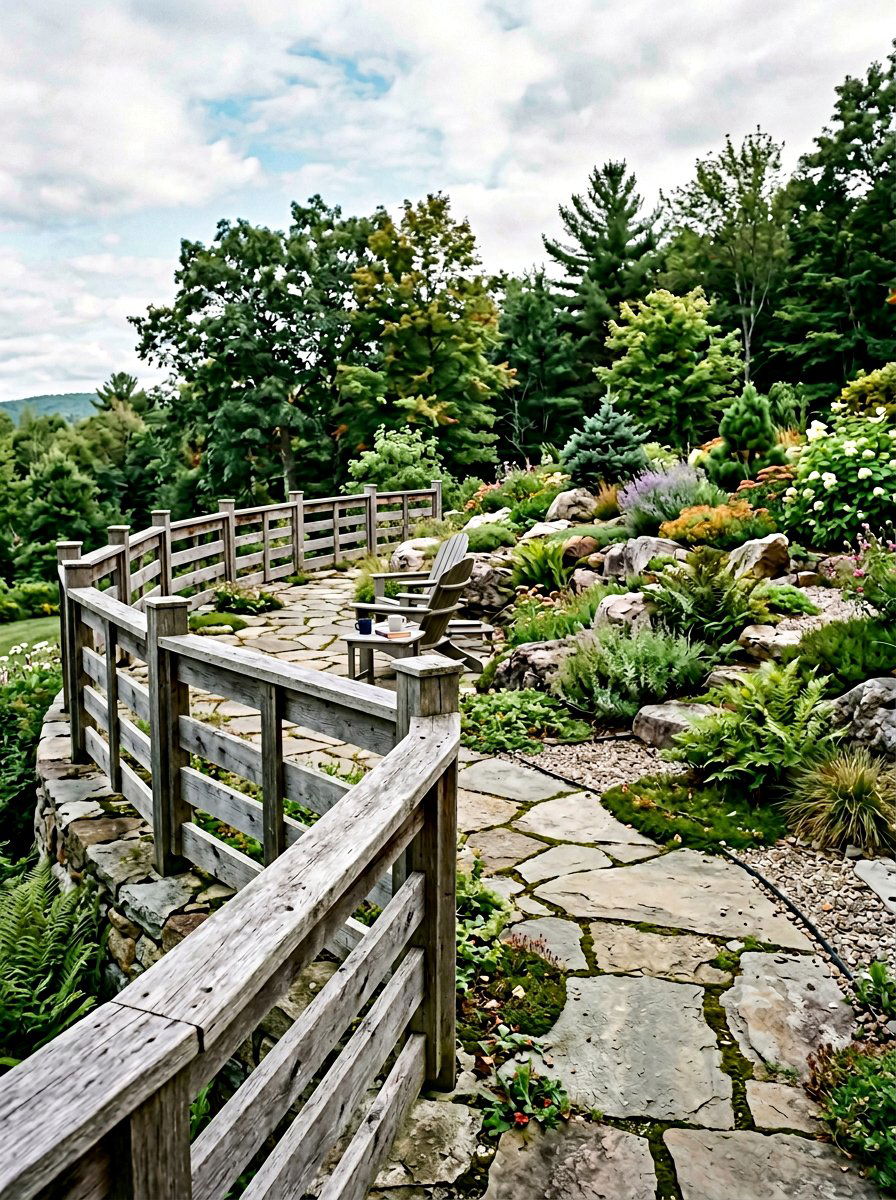 Weathered Grey Pallet Railing - 25 Pallet Deck Railing Ideas