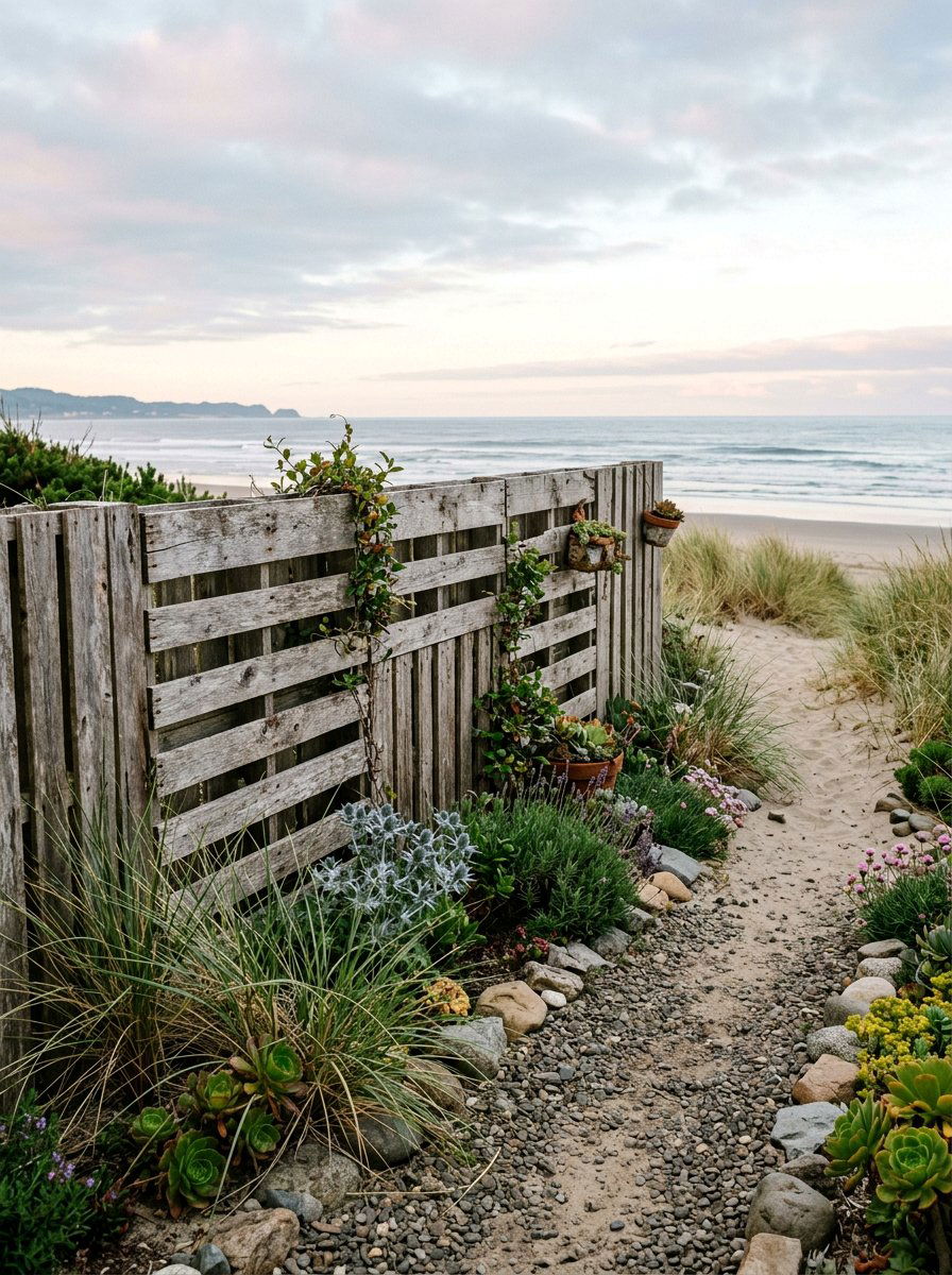 Weathered Wood Pallet Wall - 25 Pallet Retaining Wall Ideas