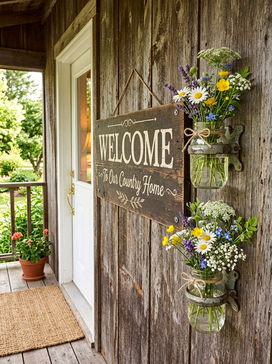 25 Rustic Pallet Welcome Sign for Porch Ideas for Your Entryway
