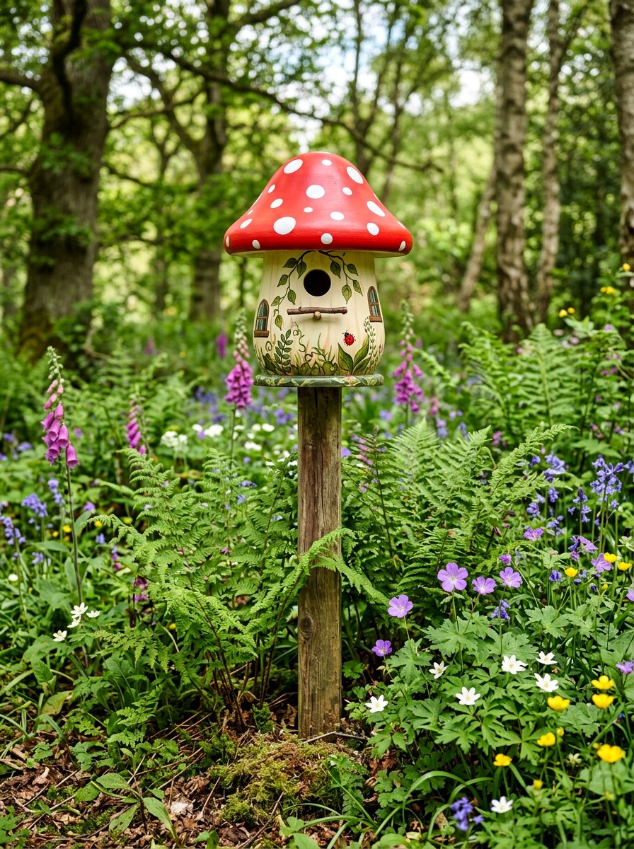 Whimsical birdhouse - 25 colorful birdhouse ideas