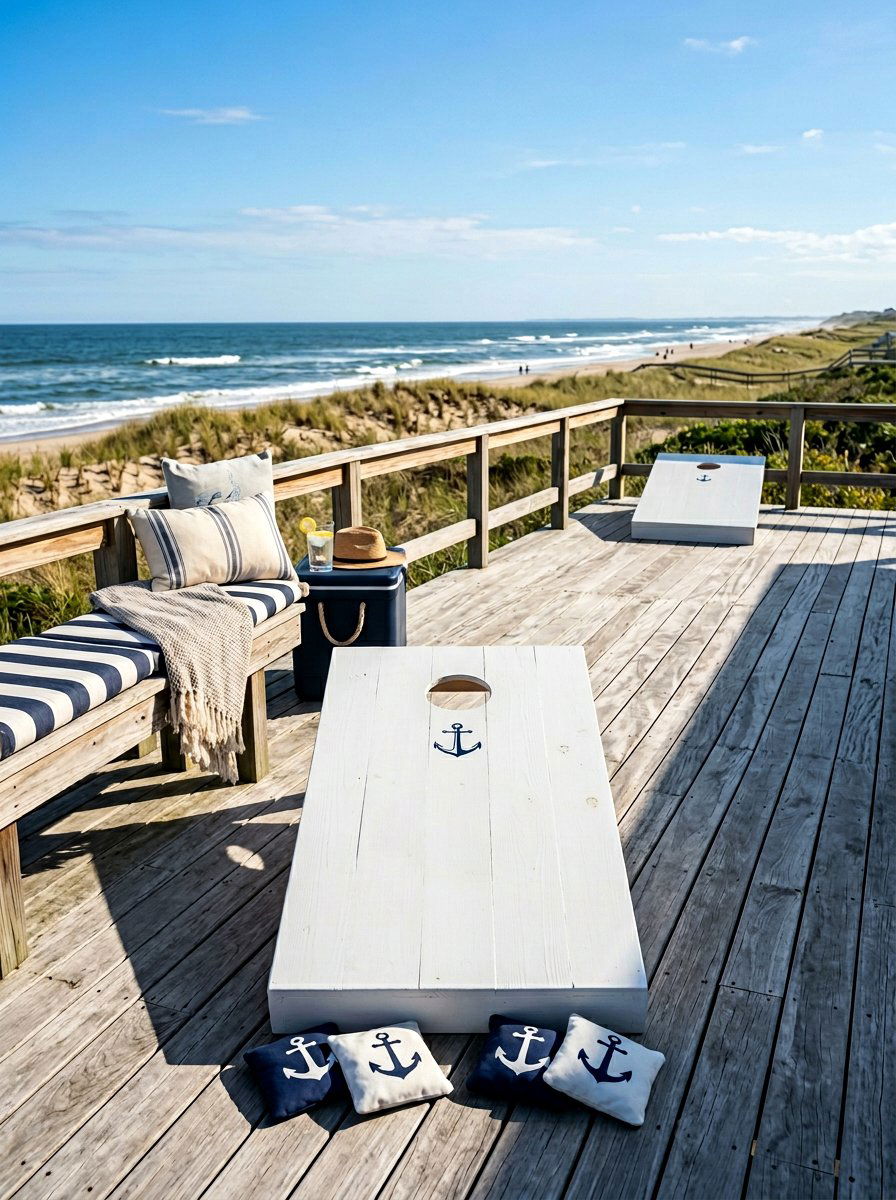 White Painted Pallet Cornhole - 25 Pallet Cornhole Game Board Ideas