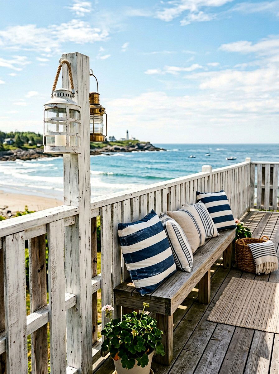 White Washed Pallet Railing - 25 Pallet Deck Railing Ideas