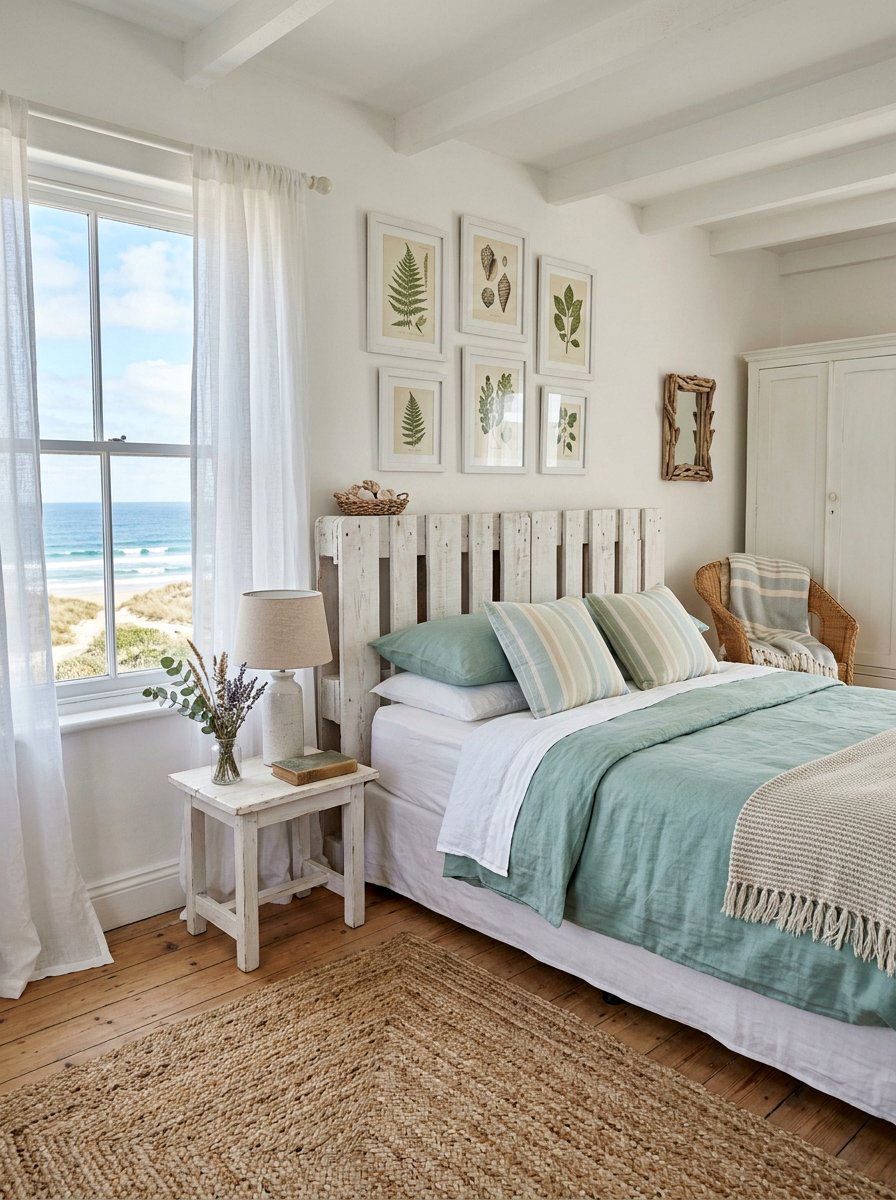 White pallet headboard - 25 Pallet headboard ideas