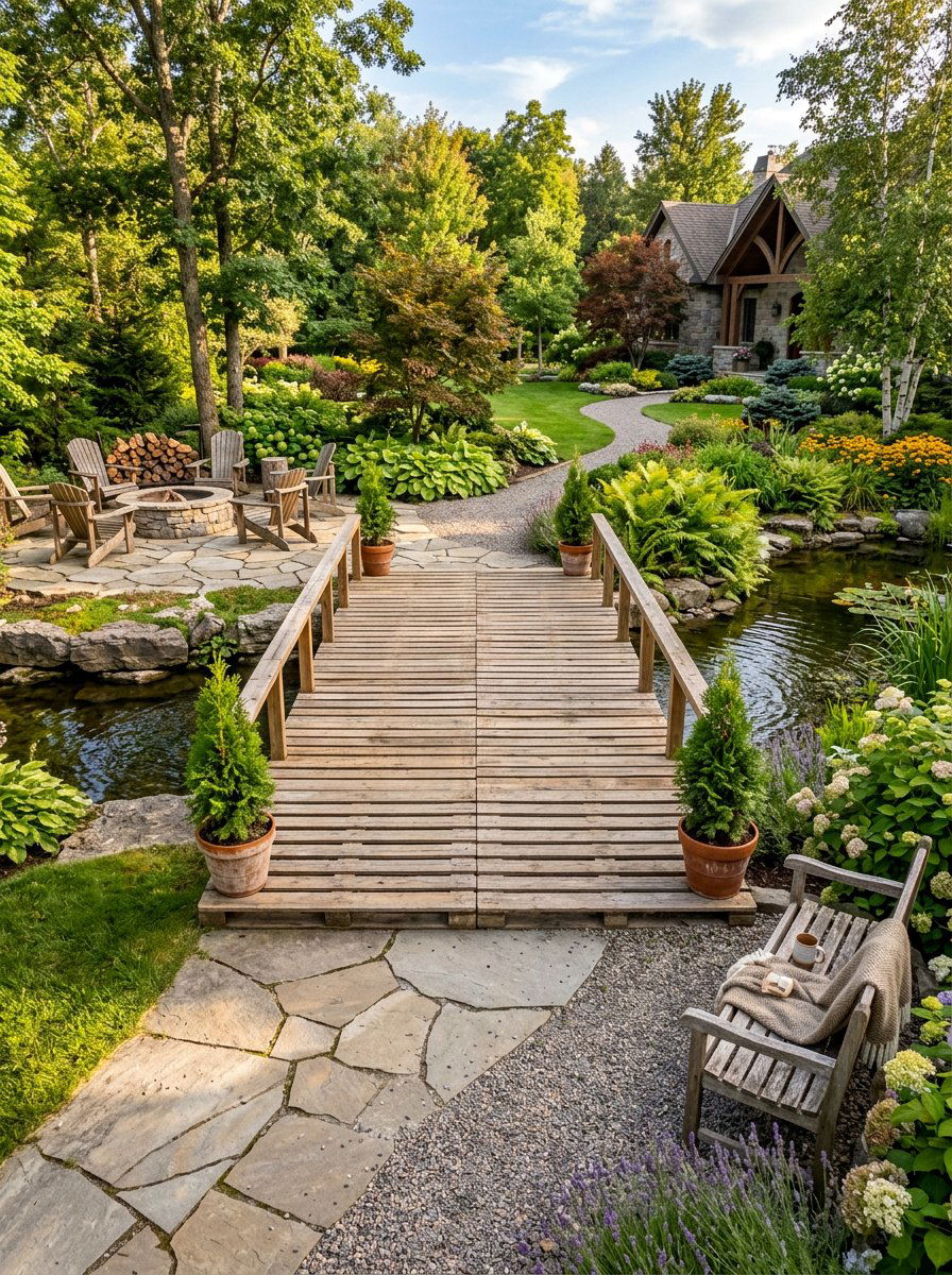 Wide Garden Bridge - 25 Pallet Bridge for Garden Ideas