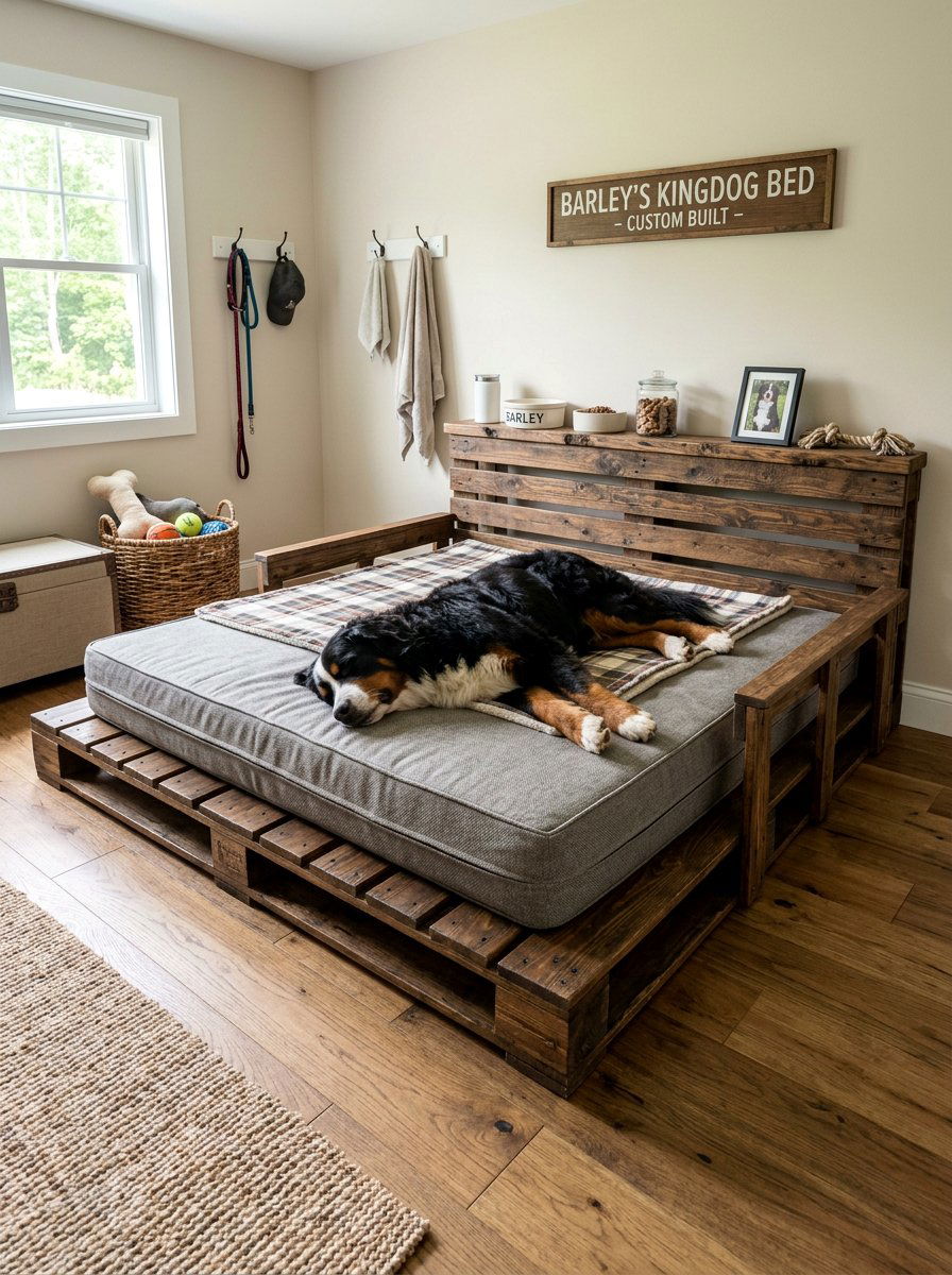 Wide Pallet Bed for Large Dogs - 25 pallet bed for dogs
