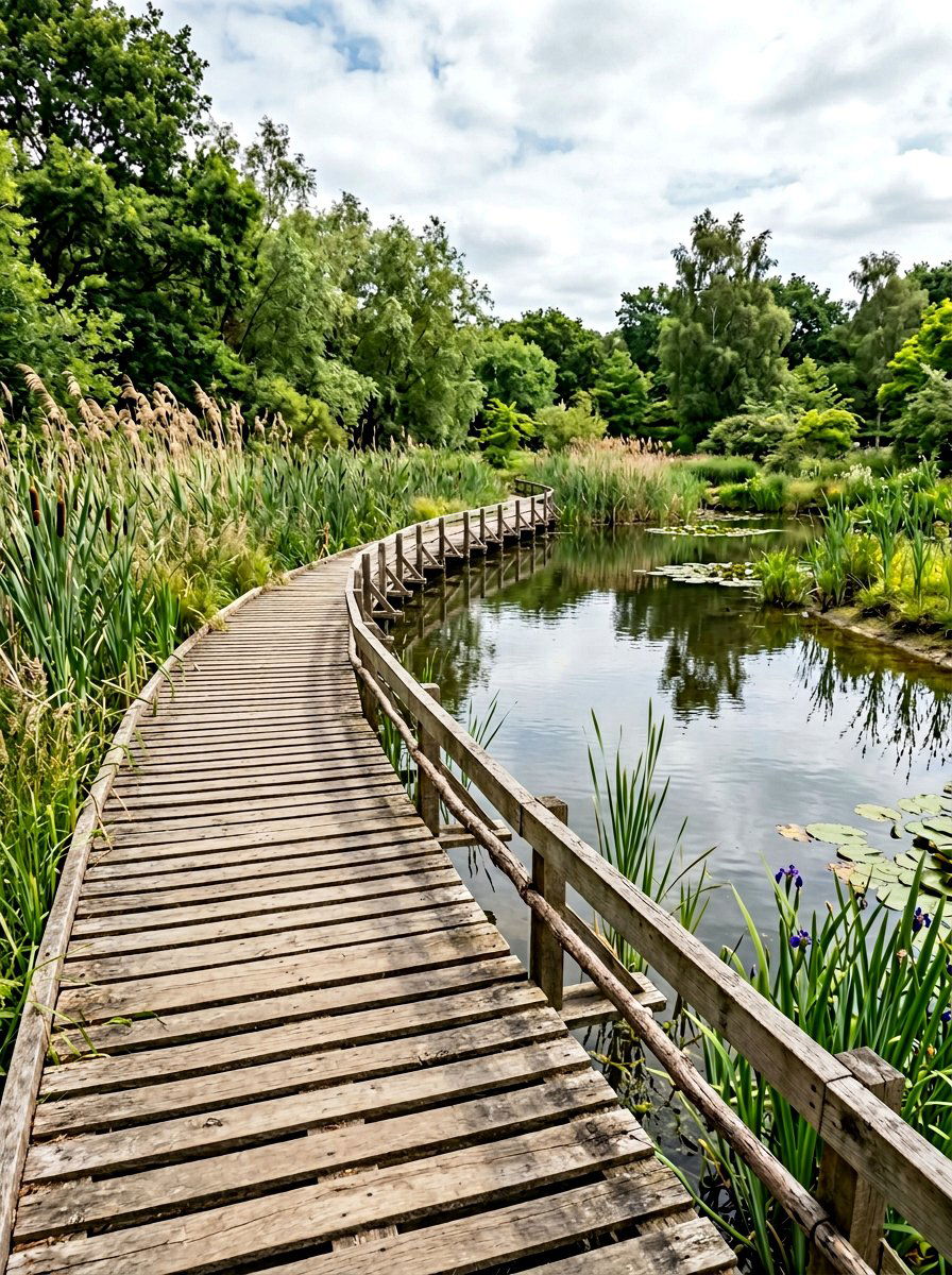 Wide Pallet Walkway Edge - 25 Pallet Pond Surround Ideas