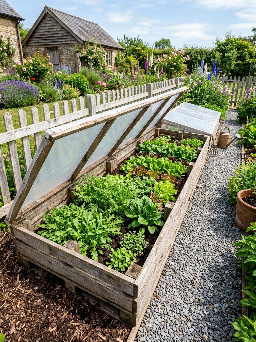 Wide pallet cold frame structure - 25 Pallet Cold Frame for Garden Ideas