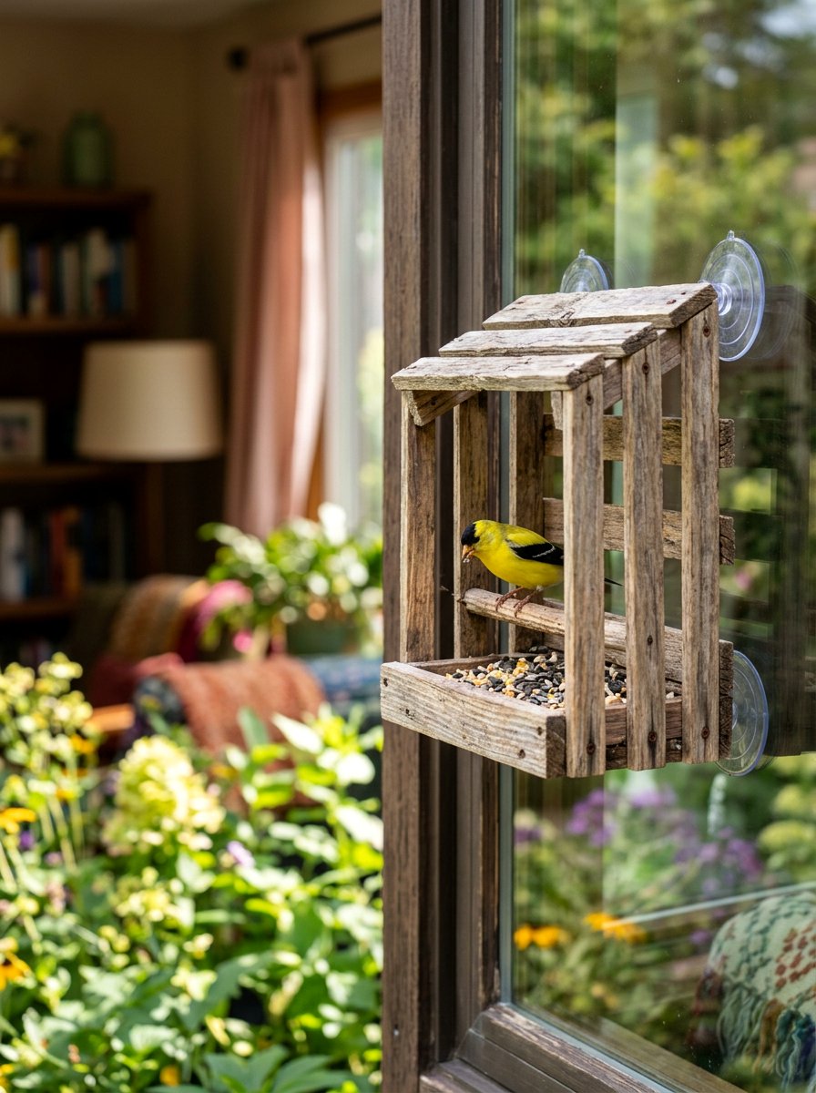 Window Bird Feeder - 25 Pallet Bird Feeder Ideas