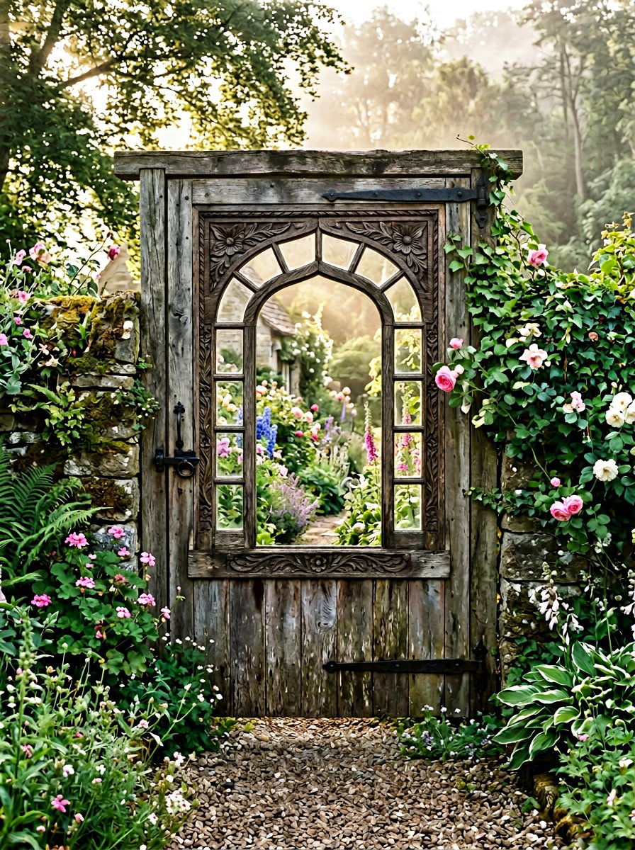 Window frame pallet gate - 25 Pallet Garden Gate Ideas